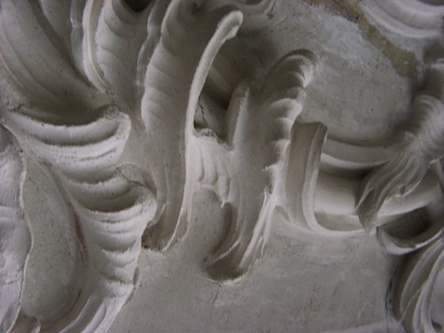 Detail Stuckornament von Feuchtmeyer, Schloss Bruchsal (Foto Diehl)